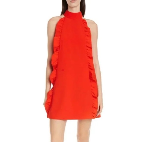 Ted Baker - Halter neck Lace Ruffle Detail Tunic - Dark Orange - Picture 13 of 13